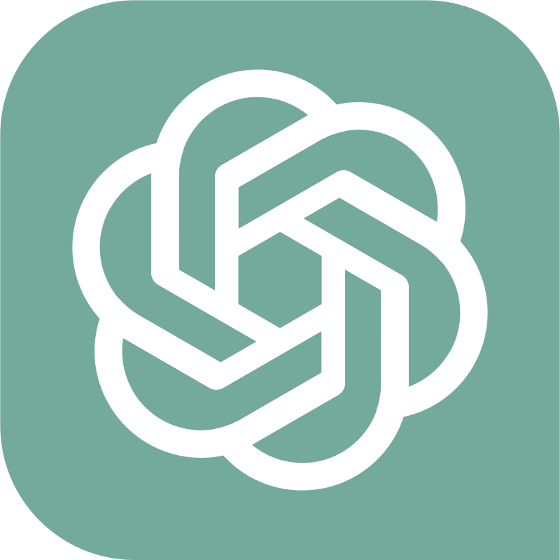 Chatgpt logo, AI assistant app 