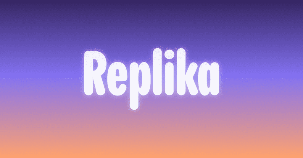 Replika app logo, iPhone virtual assistant
