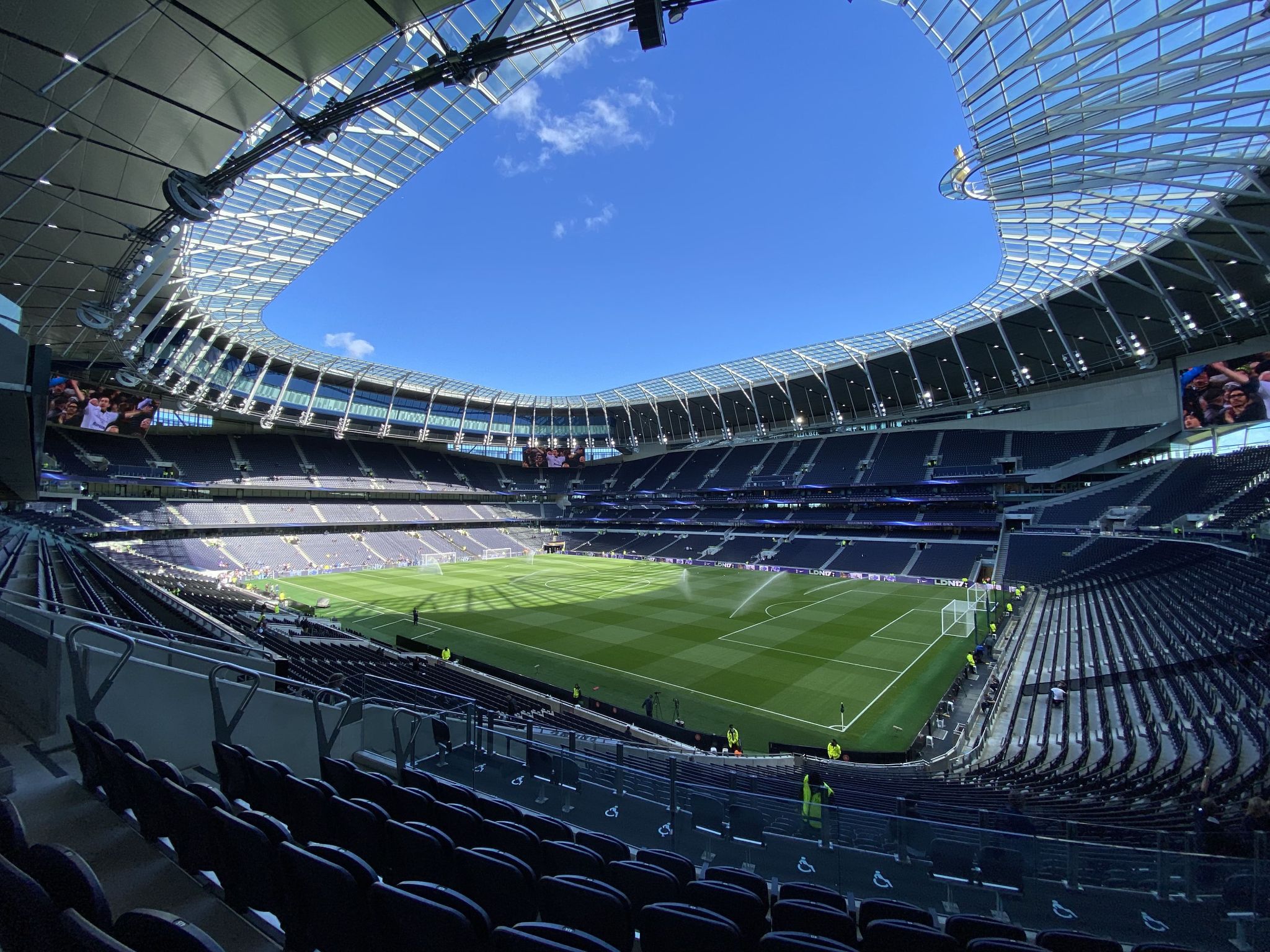 Panoramic photo of the Tottenham Hotspur Stadium